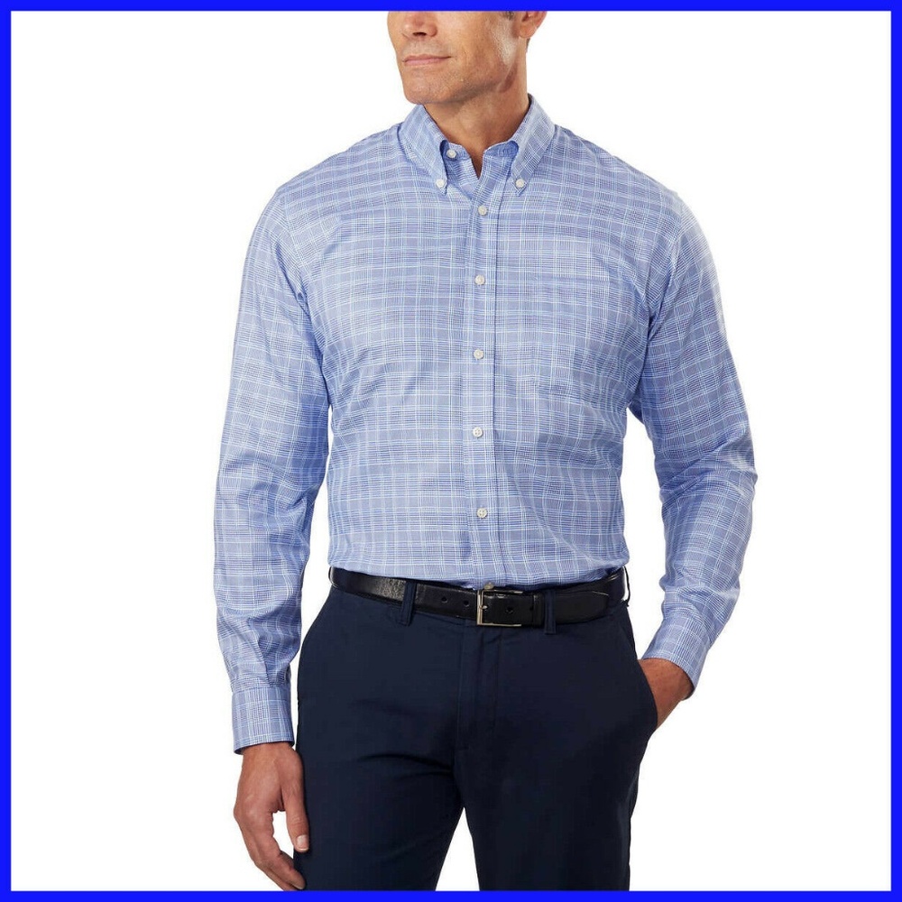 Men's Traditional Fit Long Sleeve Dress Shirt